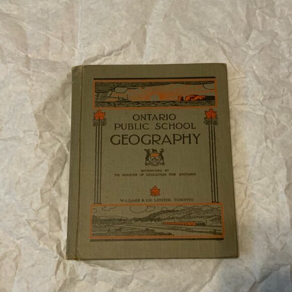 VINTAGE TEXTBOOK - ONTARIO PUBLIC SCHOOL GEOGRAPHY 1938 - Picture 1 of 10